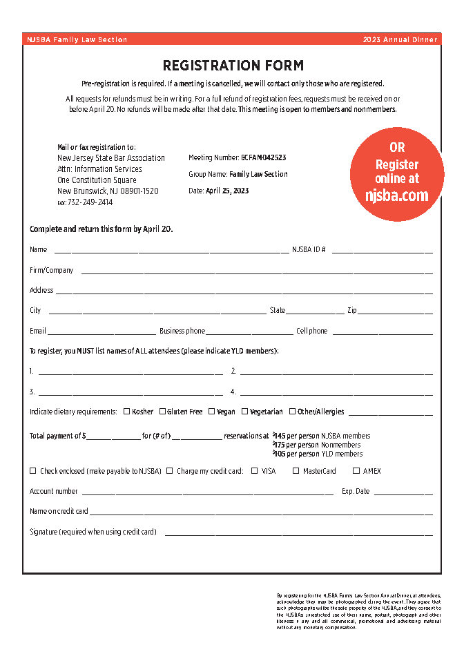 registration form